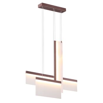 Pendente Patuá Branco / Marrom 3xled 12 + 18 + 24w - PinteDecore