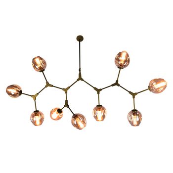 Pendente Orbe Dourado / Champanhe 9xe27 Bulbo Max ... - PinteDecore