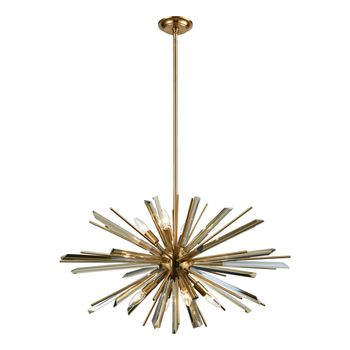 Pendente Nix Bronze / Transparente 10xe14 Vela Max... - PinteDecore