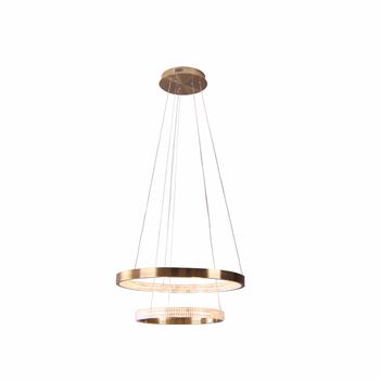 Pendente Oca Dourado / Transparente 2xled 42 + 32w - PinteDecore