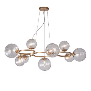 Pendente Oxala Dourado / Transparente 9xg9 Max 25w - PinteDecore