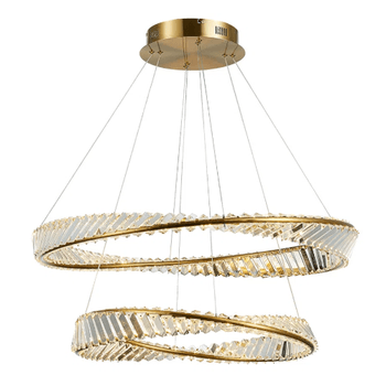 Pendente Inis Dourado Transparente 2xled 122w - PinteDecore