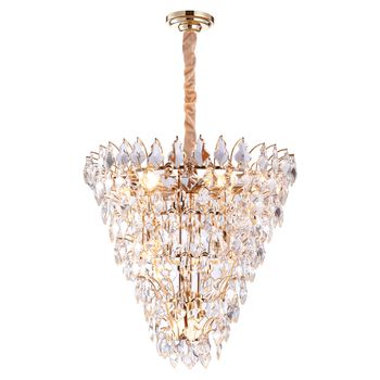 Pendente Paris Dourado Transparente 11xe14 Vela Ma... - PinteDecore