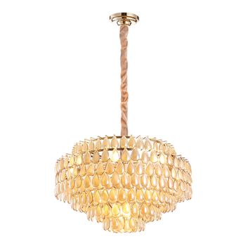 Pendente Odeon Dourado Conhaque 16xe14 Vela Max 40 - PinteDecore