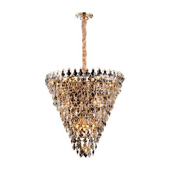 Lustre Paris Dourado e Transparente 680w - PinteDecore