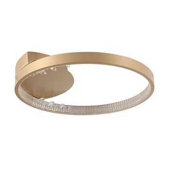 Plafon Milenium Dourado 1xled 19w - PinteDecore