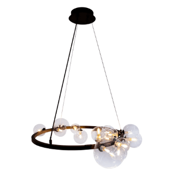 Pendente Versus Preto / Transparente 14xg9 Max 7w - PinteDecore