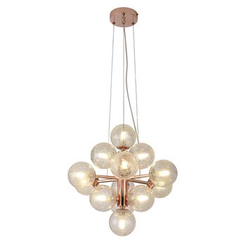 Pendente Vinha Cobre / Transparente 14xg9 Max 7w - PinteDecore