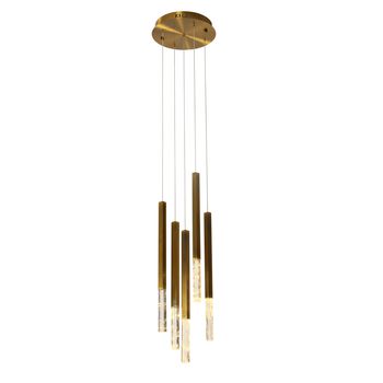 Pendente Vita Bronze / Transparente 5xled 4w - PinteDecore