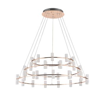 Pendente Candel Dourado Branco 72xled 2w - PinteDecore