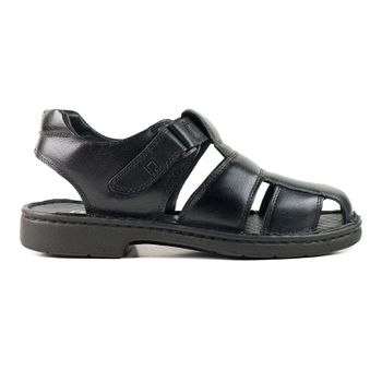 Sandália Pipper Handmade Antitensor em Couro Pelica Preto - VeryComfyShop