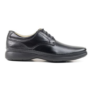 Sapato Social Pipper Leve em Couro Pelica Preto - VeryComfyShop