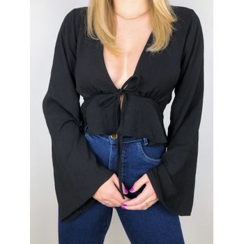 Cropped Bata Preto