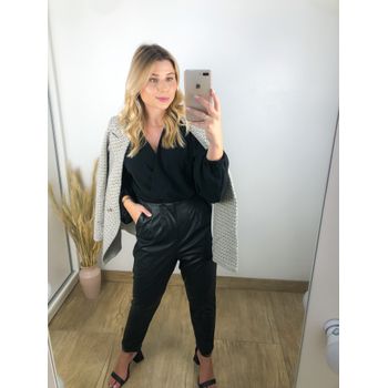 Calça Courino Preta