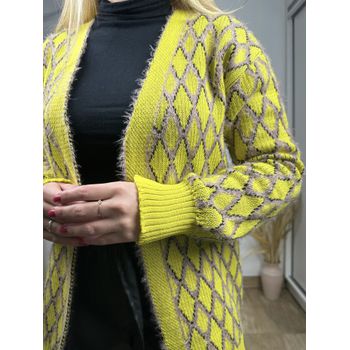 Cardigan Angorá Verde Lima