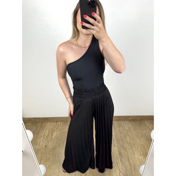 Calça Pantalona Lurex Preta
