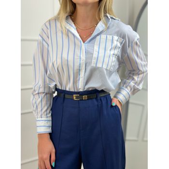 Camisa Listras Azul
