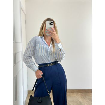 Camisa Listras Azul