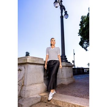 Blusa Polo Modal Listrada