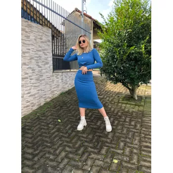 Conjunto Canelado Azul