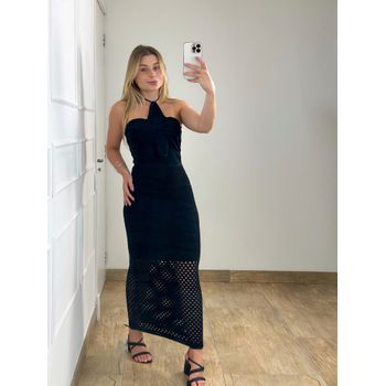 Vestido Modal Flor Preto
