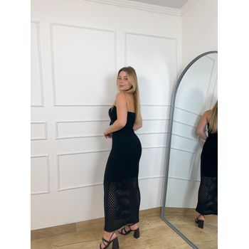 Vestido Modal Flor Preto
