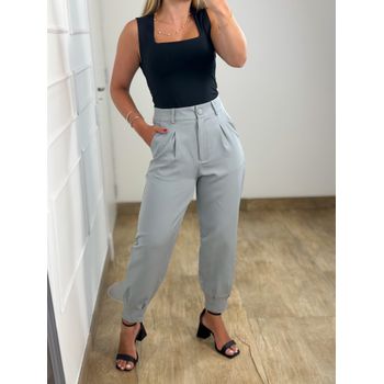 Calça Cenoura Alfaiataria Cinza