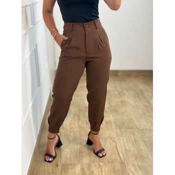 Calça Cenoura Alfaiataria Marrom