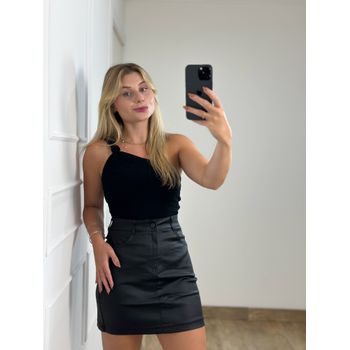 Saia Courino Resinada Preta