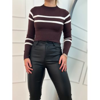 Maxi Cropped Modal Marrom