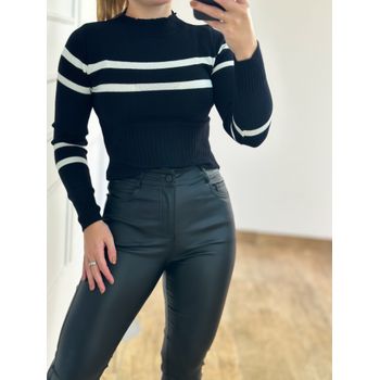 Maxi Cropped Modal Preto