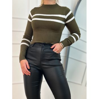 Maxi Cropped Modal Verde Militar