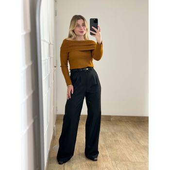 Calça Pantalona Alfaiataria Preta