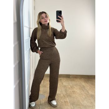 Conjunto Calça e Blusa Marrom