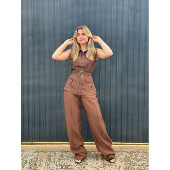 Conjunto Alfaiataria Marrom