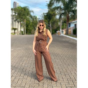 Conjunto Alfaiataria Marrom