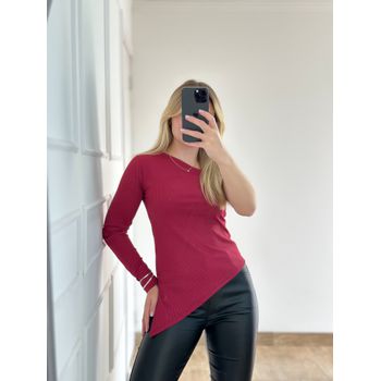 Blusa Assimétrica Marsala