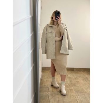 Vestido Modal Polo Areia