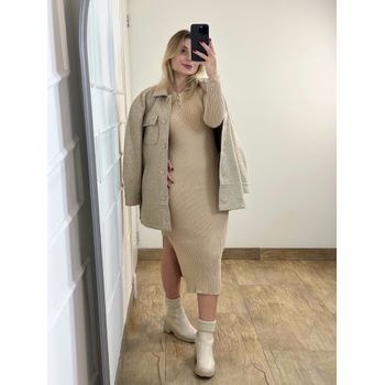Vestido Modal Polo Areia