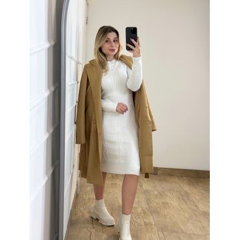 Vestido Midi Modal Branco
