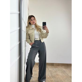 Jaqueta Couro PU Off White