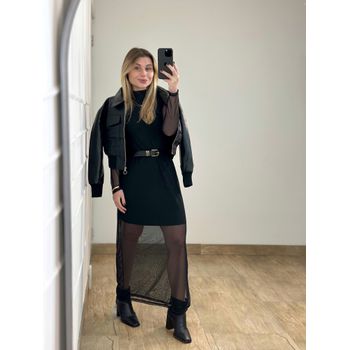 Vestido Tule Preto