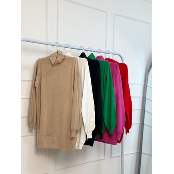 Blusa Modal Alongada Preta