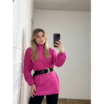 Blusa Modal Alongada Rosa