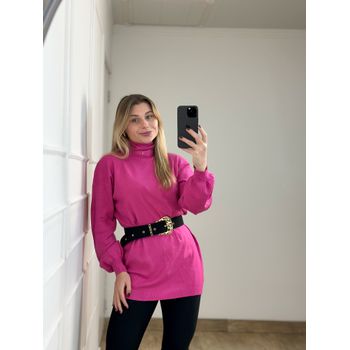 Blusa Modal Alongada Rosa