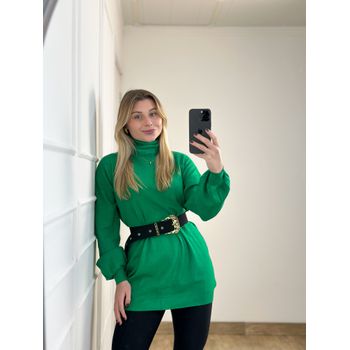 Blusa Modal Alongada Verde