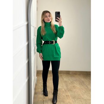 Blusa Modal Alongada Verde