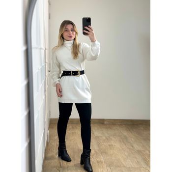 Blusa Modal Alongada Off White