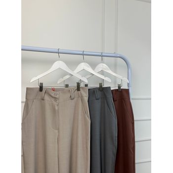 Calça Pantalona Alfaiataria Marrom
