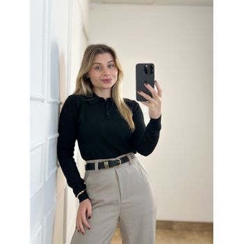 Blusa Modal Polo Preto